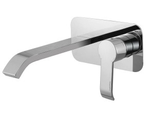 Однорычажный смеситель для раковины с 2 отверстиями и пластиной