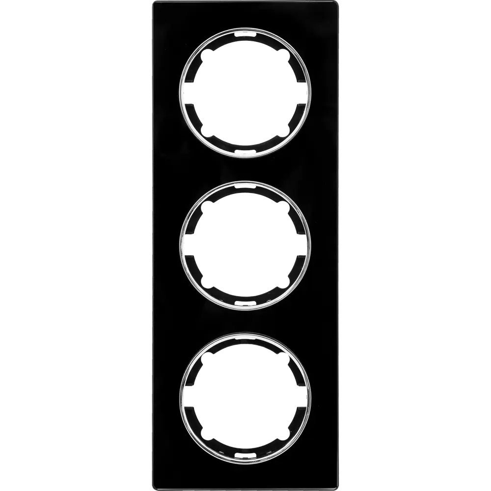 ONEKEYELECTRO Florence - тройная стеклянная рамка для розеток черного цвета 82838548 STLM-0036879