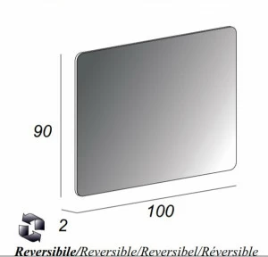 Зеркало со встроенной подсветкой, реверсивное, 100x90 CEZARES 54038