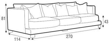 Sits Мягкий диван из ткани на 4 места sun-id-1432662 - Вид №5