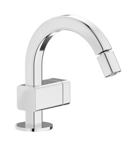 Прогрессивный смеситель для биде на 1 отверстие в комплекте с донным клапаном. WE ARE IB eo220cc_1 Chrome Elio