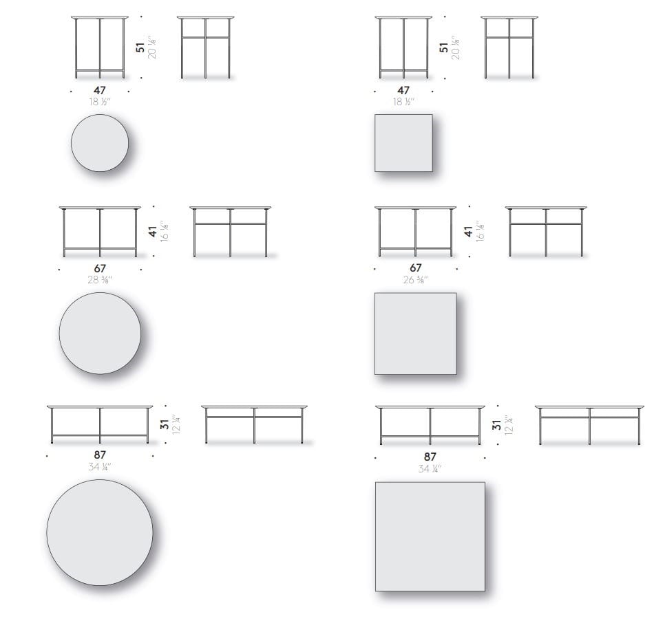 Набор журнальных столиков из керамогранита DE PADOVA Sen ARCH-00081665 - Вид №2