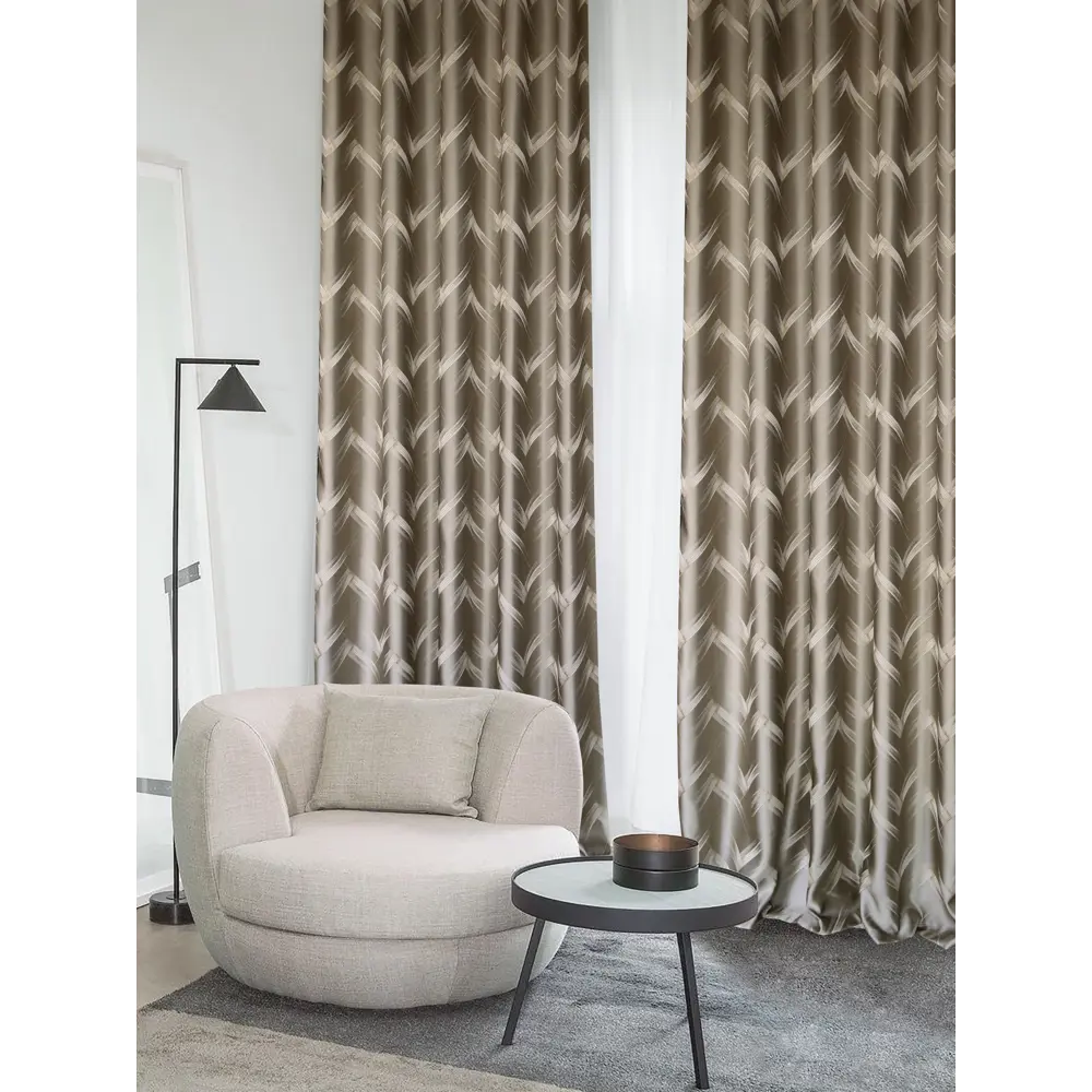 Штора на ленте Гарда 160x260 см цвет золотисто-бежевый 88109991 STLM-2120057 MIAMOZA  - Вид №2