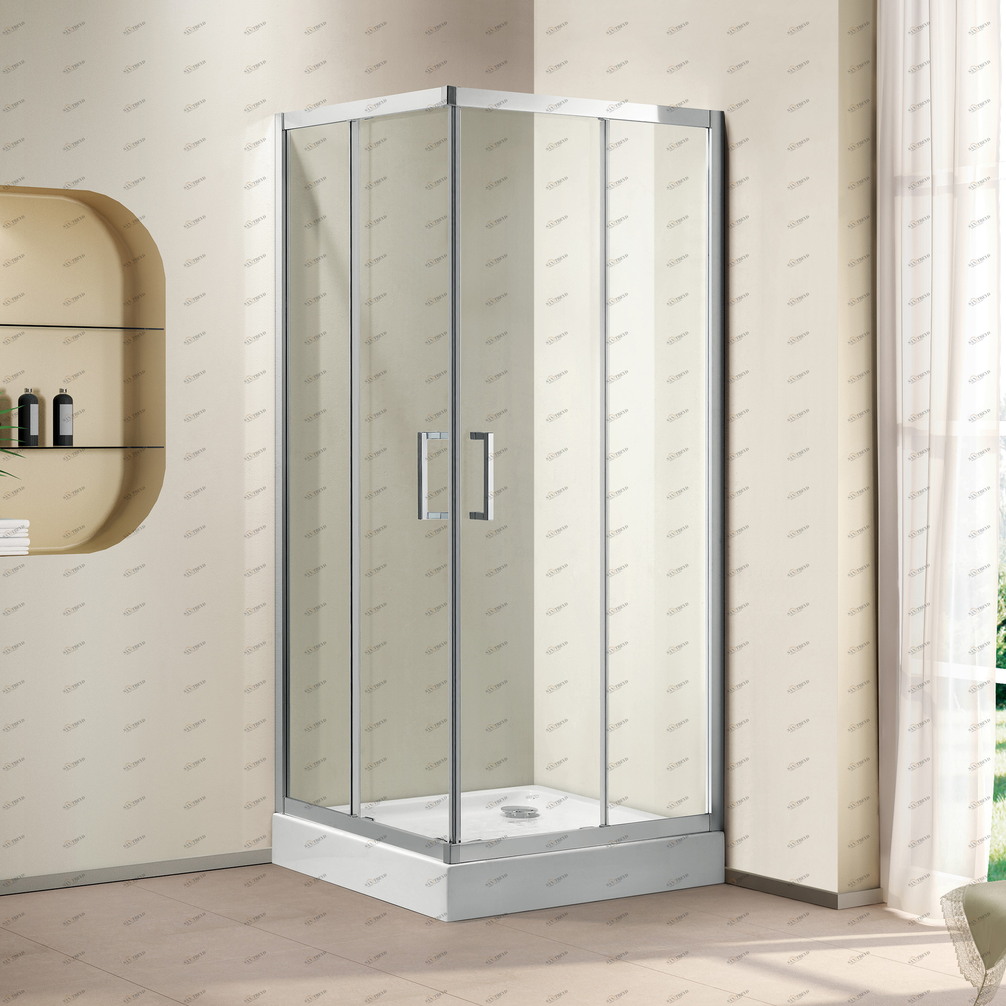 Душевой уголок CEZARES PORTA-D-A-2-100-P-Cr