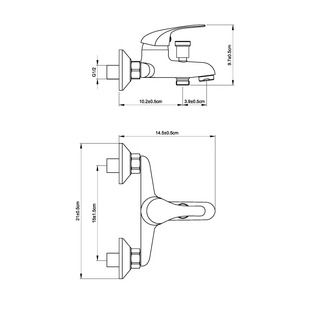 Смеситель для ванны KONSENSA Мауро с хромированным покрытием 89396326 STLM-1584493 - Вид №3