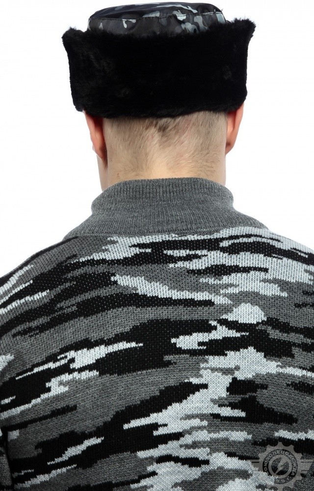 61451 Кепи "Охранник" зимнее цвет камуфляж серый  Головные уборы  размер 58 Спецодежда  - Вид №4