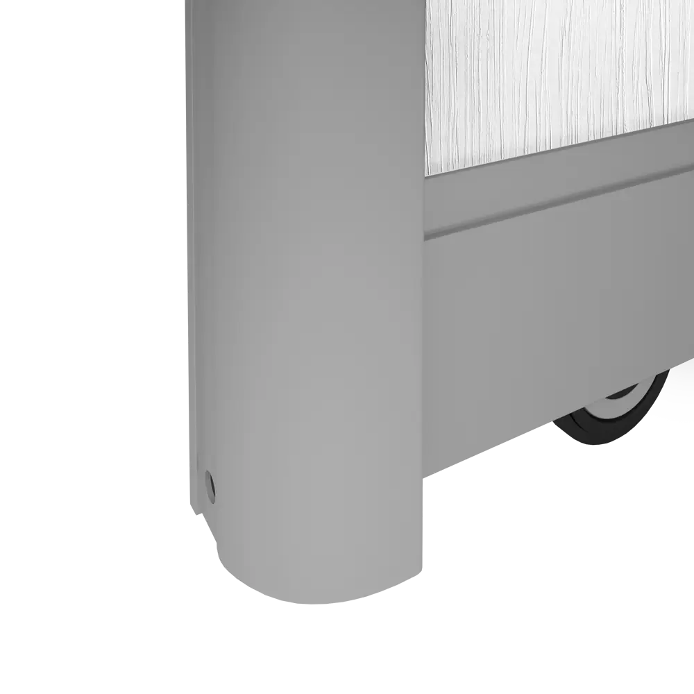 Дверь-купе SPACEO 2455x904 мм высота проема 2500 мм ЛДСП цвет белый/матовое серебро широкий профиль Spaceo home STLM-2095552 - Вид №3