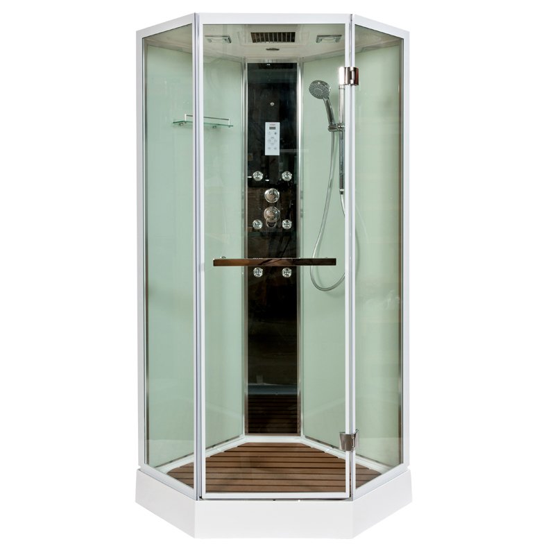 L 801 с гм. и эл. BLACK Душевая кабина DETO Серия L Z900 VOGUE (меняющая прозрачность) - Вид №3