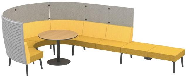 Dauphin Модульная тканевая скамья со спинкой Reefs sun-id-1448134 - Вид №1