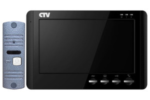 16585904 Комплект видеодомофона черный, -DP1704MD BLACK CTV