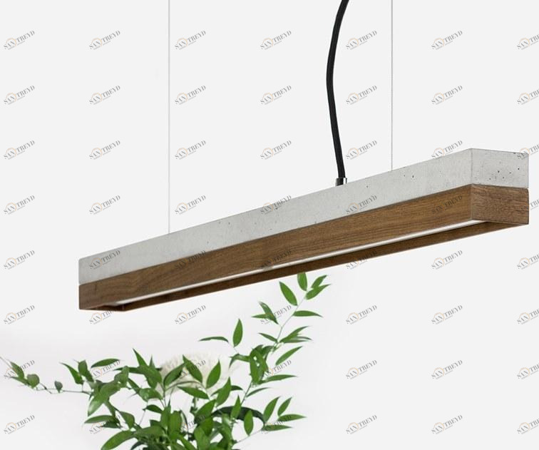 GANTlights Подвесной светильник из цемента и ореха C sun-id-1417358