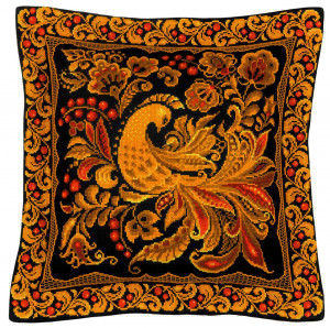 1758 Набор для вышивания Подушка/Панно Хохлома 40 х 40 см RIOLIS Сотвори Сама