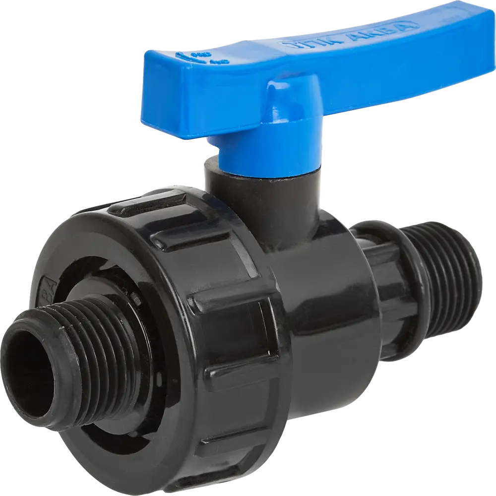 Кран ПНД Политэк 1/2" с наружной резьбой для водопровода 85358410