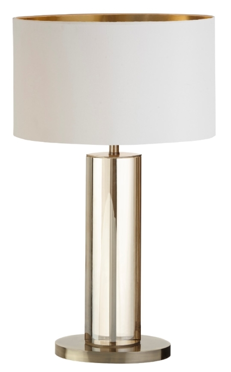 Настольная лампа Lisle Tall Cognac Crystal от RVAstley Прозрачный 5840 RVASTLEY КЛАССИЧЕСКИЕ 061980 Белый;прозрачный  - Вид №1