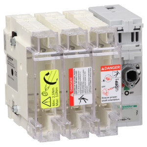 GS2G3 Рубильник с предохранителем GS 63А 3P, 00C Schneider Electric TeSys