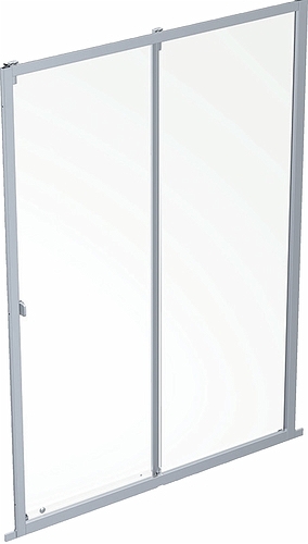 4981036175 IDO Showerama 8-1 раздвижная дверь, Матовый профиль / матовое стекло, 1750 мм  - Вид №2