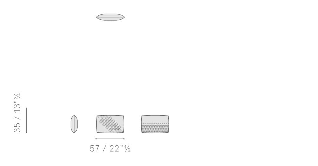 Шерстяная прямоугольная клетчатая подушка Poltrona Frau коллекция-мебель и аксессуары ARCH-00074167 - Вид №4