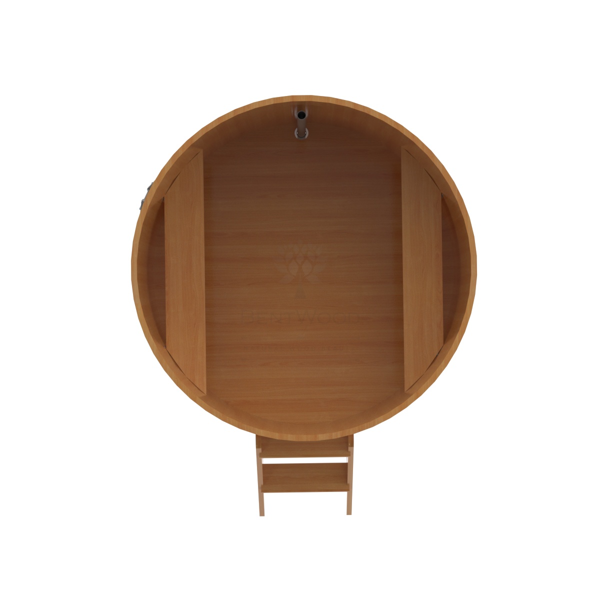 1203 Купель круглая из лиственницы d=1,50х1,0 натуральная премиум Alyarus  - Вид №4
