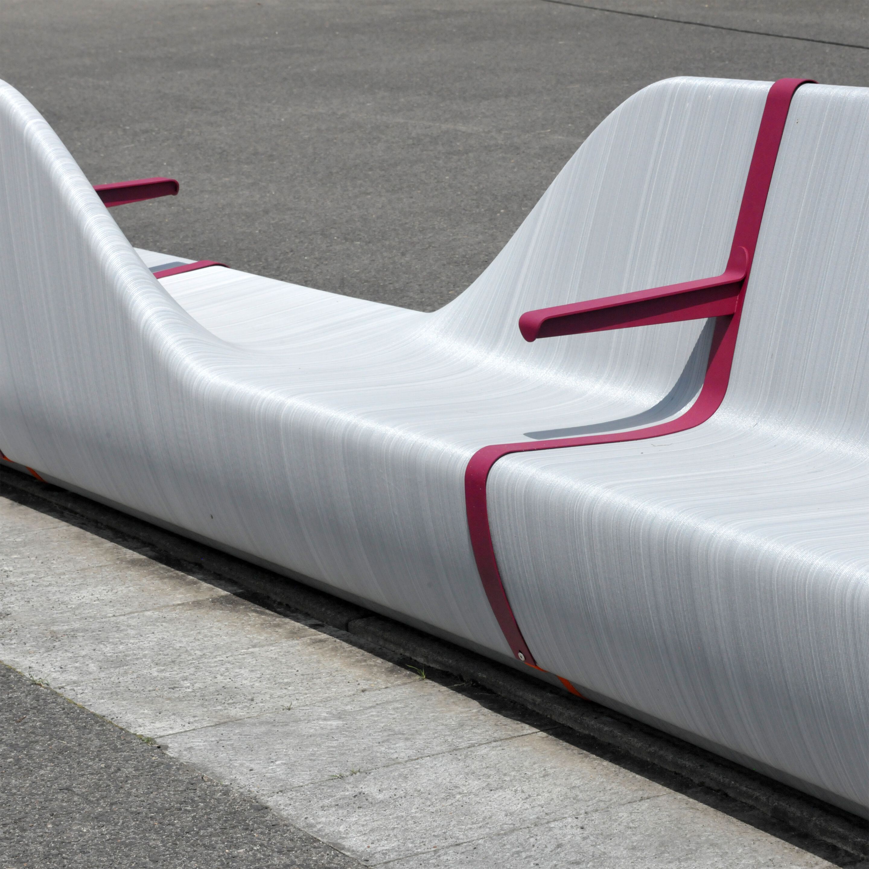 Модульная скамейка из переработанного пластика со спинкой BENKERT BANKE Ontigo ARCH-00086441 - Вид №9