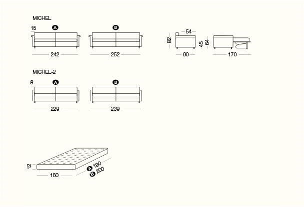 Двуспальный диван-кровать из ткани Milano Bedding MICHEL ARCH-00058290 - Вид №10