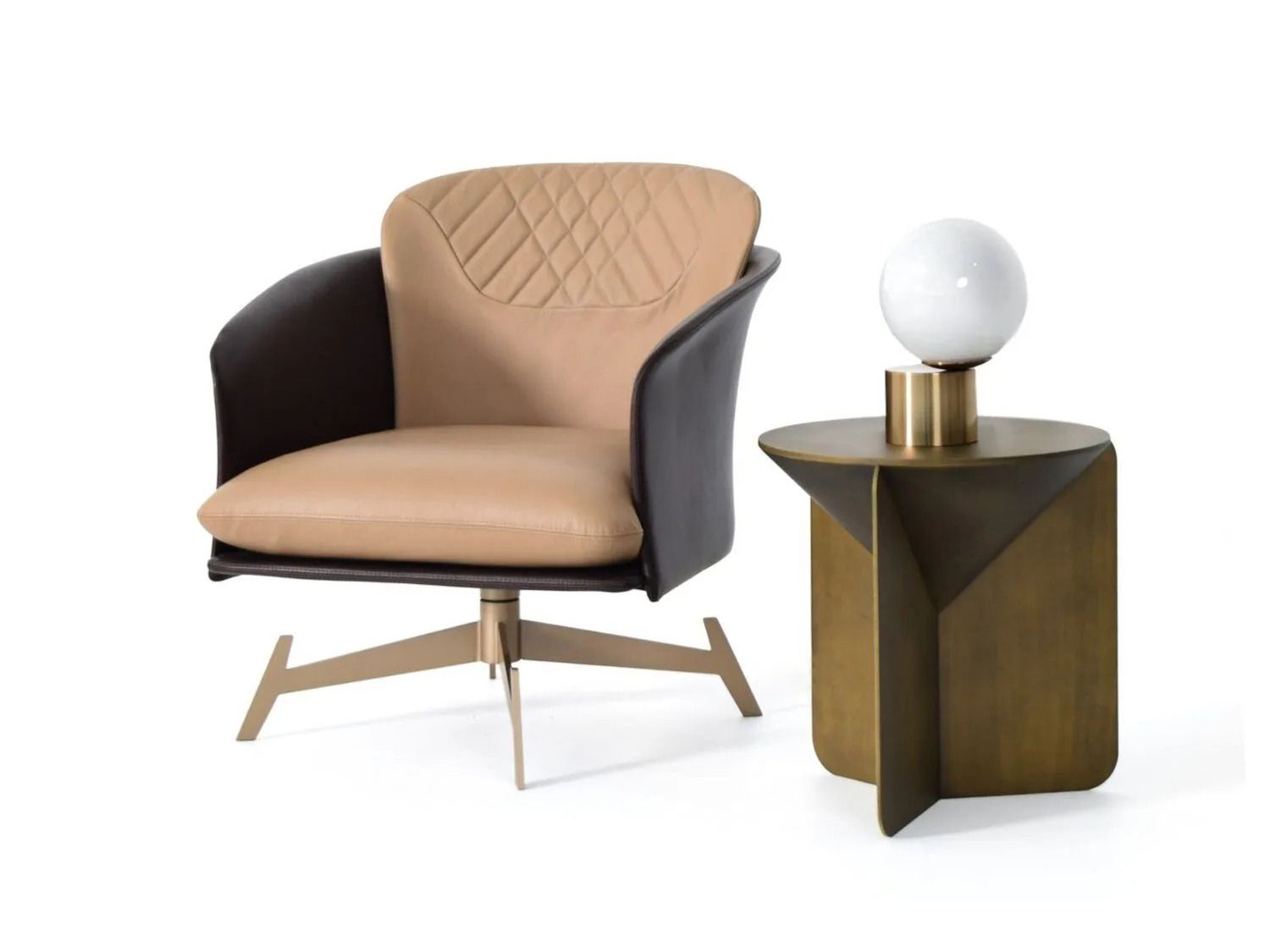 Круглый металлический журнальный столик ABLE ROYA ARCH-00021792 - Вид №1