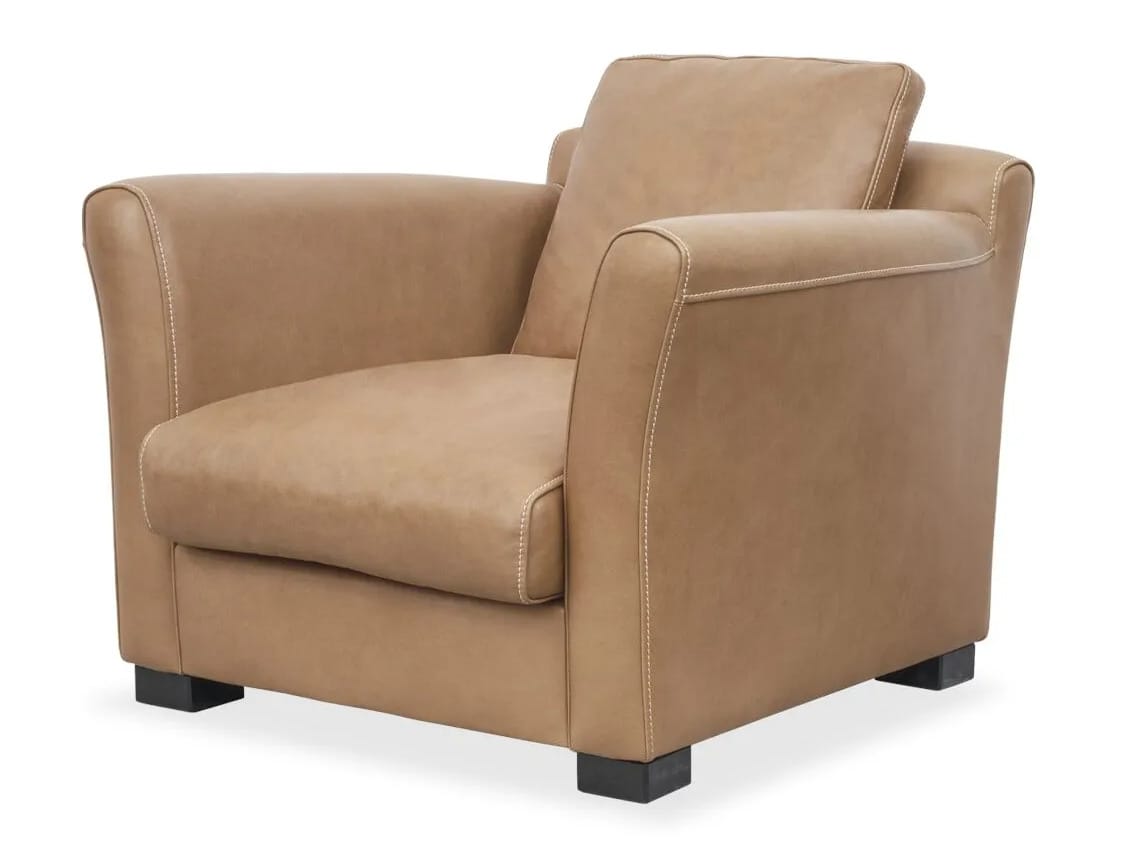 Кожаное кресло с подлокотниками Baxter DINER ARCH-00096330