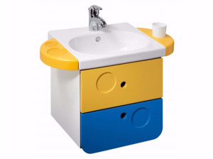 Подвесной умывальник с ящиками