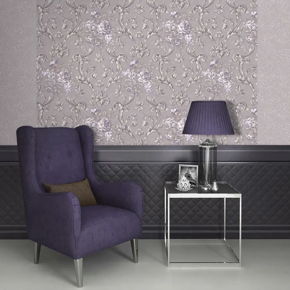 Обои флизелиновые Erismann Elegance серые 1.06 м 4391-6 82136416 STLM-2104290 - Вид №2