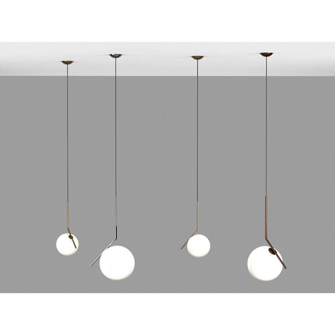 Flos F3176057 IC S2 хром подвесной светильник 115102 - Вид №1