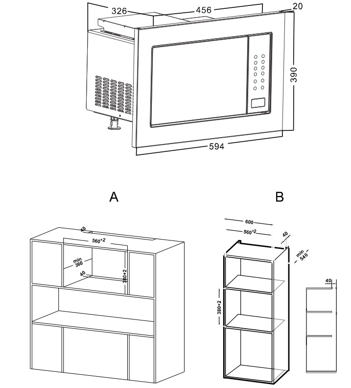 9186609 Встраиваемая микроволновая печь Indesit MWI 120 GX серебристый STDN-0080462 - Вид №10