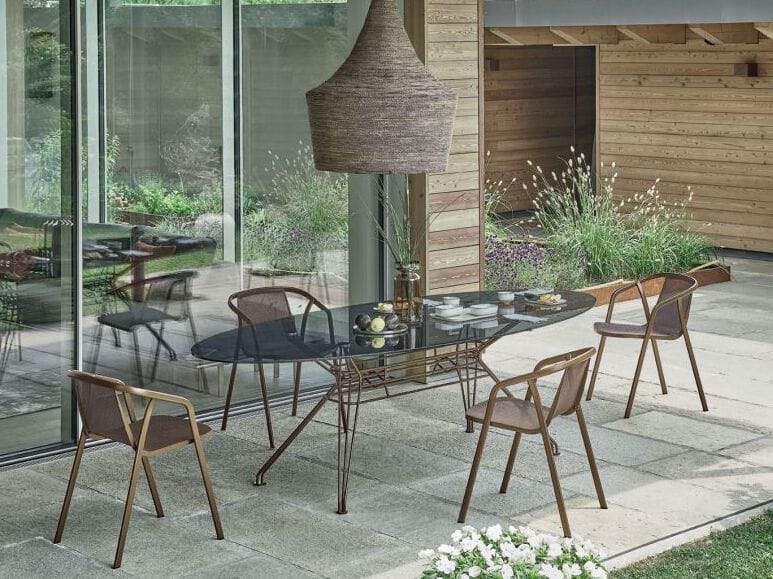 Стальной и хрустальный садовый стол Bontempi Casa SANDER ARCH-00125175 - Вид №5