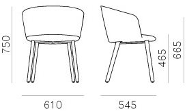 Pedrali Стул с обивкой и подлокотниками Nym soft sun-id-1461098 - Вид №4