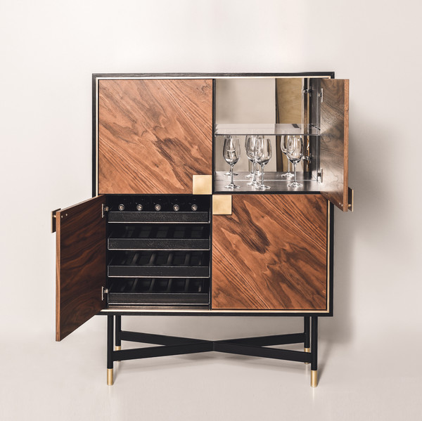 Барный шкаф с 2 дверцами американский орех Reframe ACWD REFRAME 00-3981946 Коричневый  - Вид №1