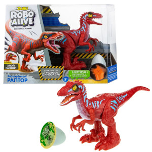 T19288 Игровой набор "Робо-Раптор" красный (+слайм в наборе) Zuru RoboAlive