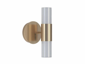 Светодиодный настенный светильник из латуни и стекла