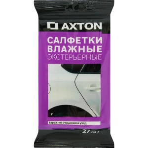Салфетки влажные для стекол и зеркал Axton, 27 шт.