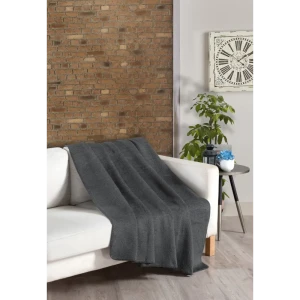 91755626 Плед Arya Home Softy 200x220 см полиэстер цвет серый STLM-1038974