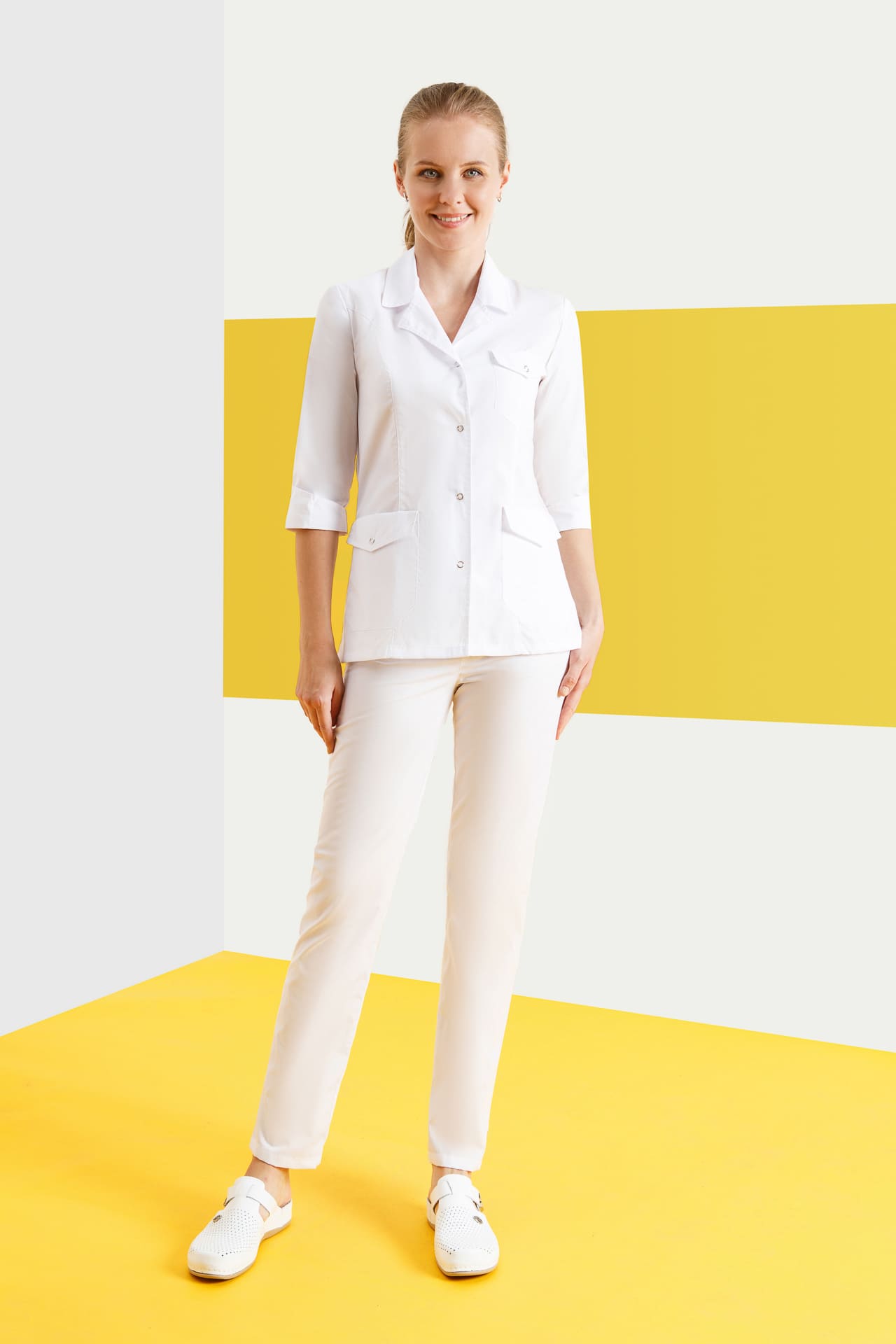 64163 Костюм "Муза" белый  Медицинская одежда  размер 44 Спецодежда  - Вид №7