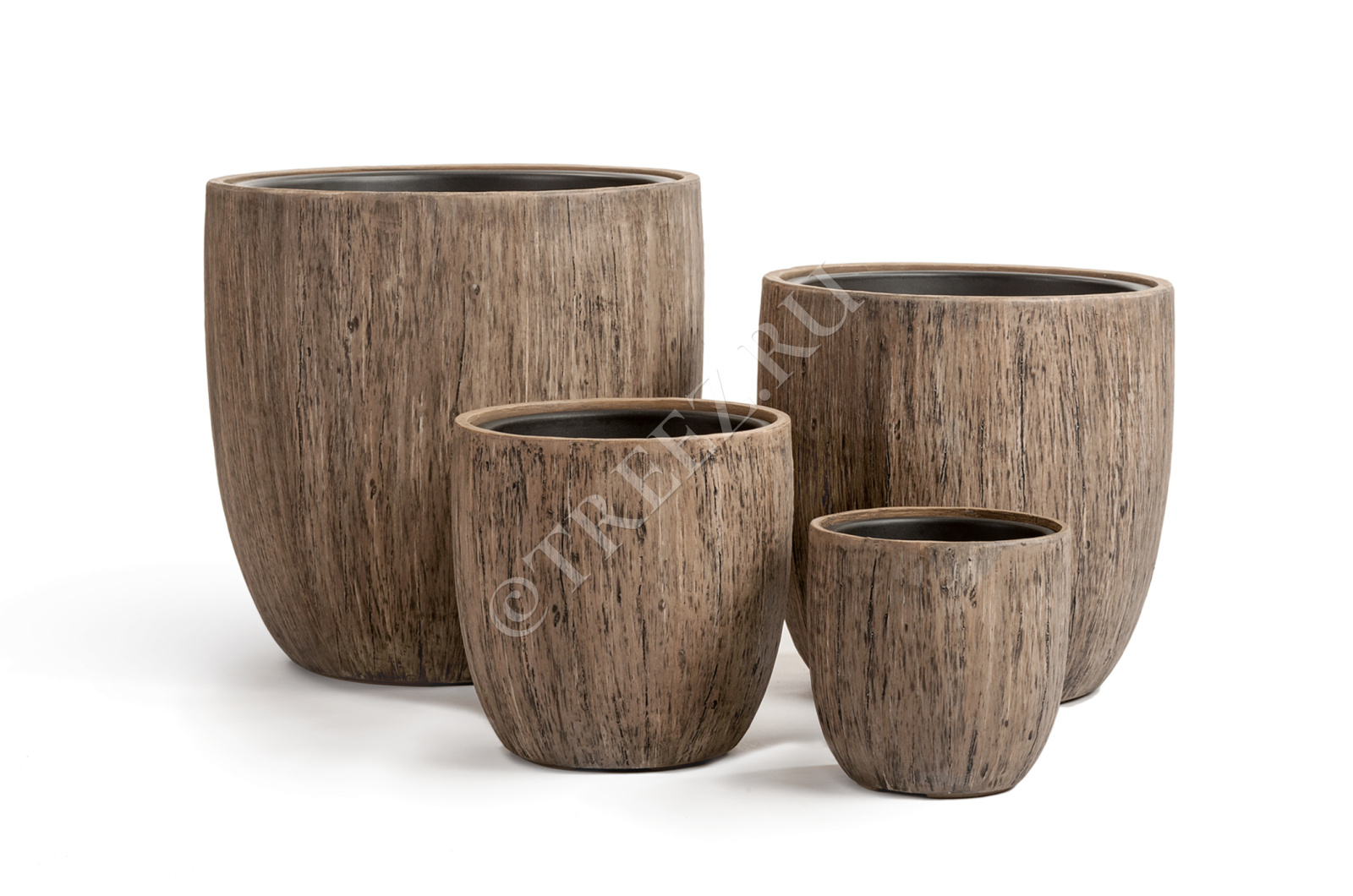 41.3317-03-012-WB-40 Кашпо  Effectory - серия Wood - Округлый конус - Светлый дуб Цветочная коллекция 