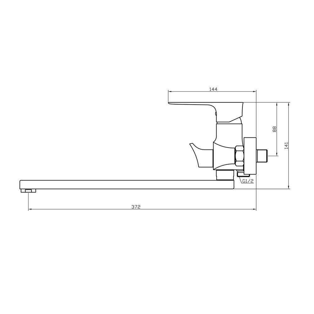 Смеситель для ванны Raiber R0071 однорычажный R0071 Santreyd  - Вид №1