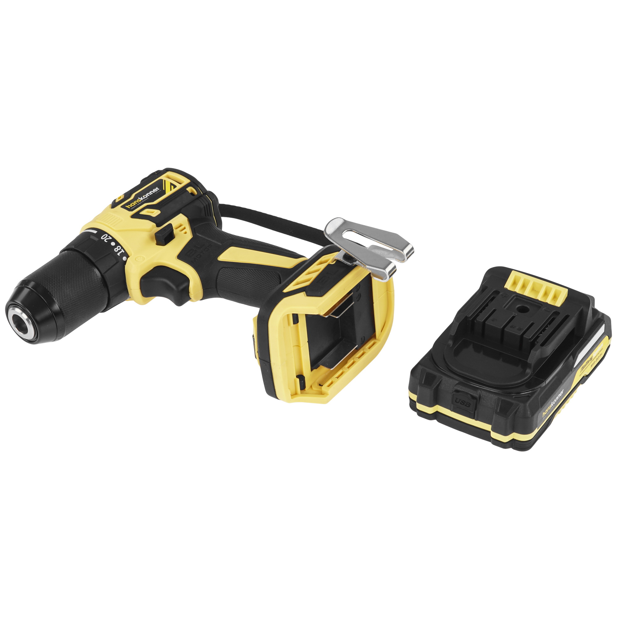 Дрель-шуруповерт Hanskonner HCD2065BLC 1BatterySystem 18V 5452208 STDN-0005435 - Вид №5