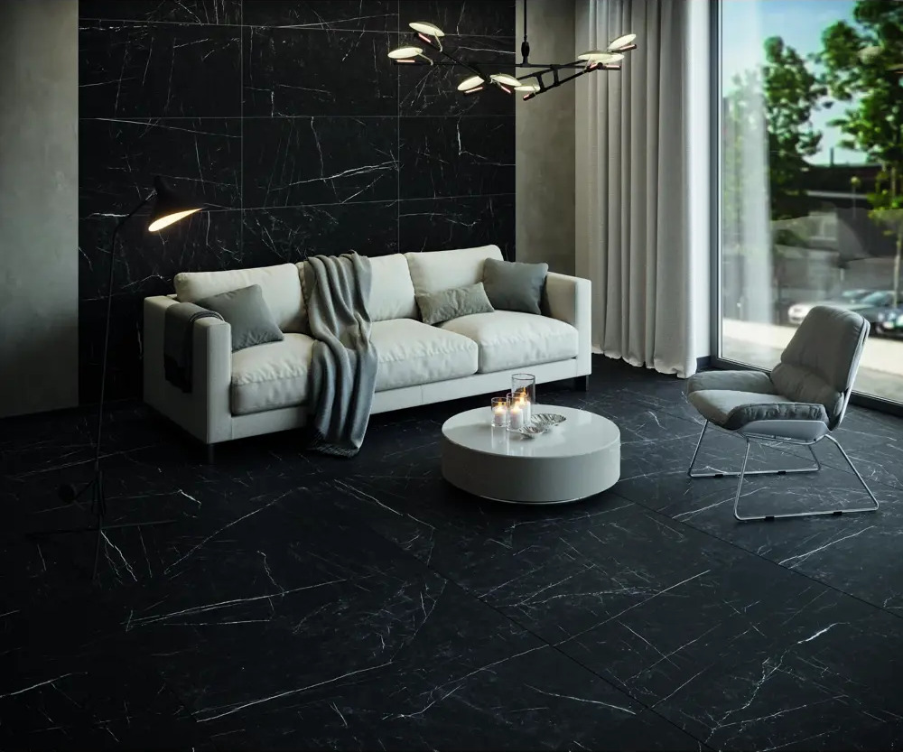 86340309 Керамогранит Estima RL03 80x80 см 1.28 м² неполированный цвет черный STLM-0067950