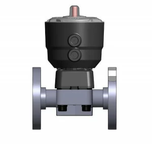 SANIT 223382080300032 2/2-ходовой мембранный клапан DK / CP, ПВХ-C, D 20 - 75 г, фиксированный фланец, Д.А.