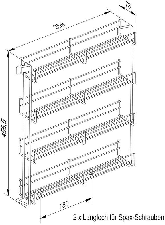 Würth Внутренний аксессуар для кухни из стали Portaspezie 0684901090/1 - Вид №3