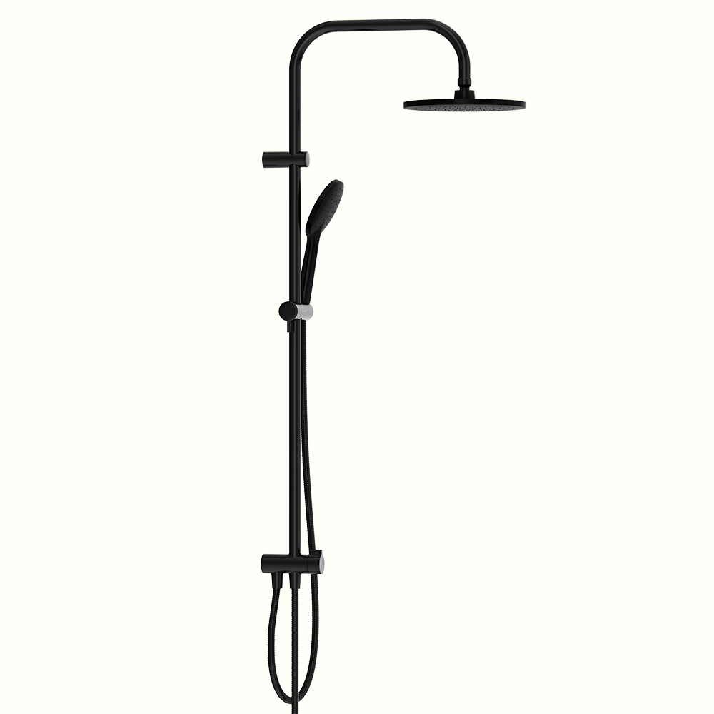 977700300 душ. система: верхний душ 230мм ручн.душ 120мм 1 режим штанга 1010мм Черная Damixa Origin Bit  - Вид №2