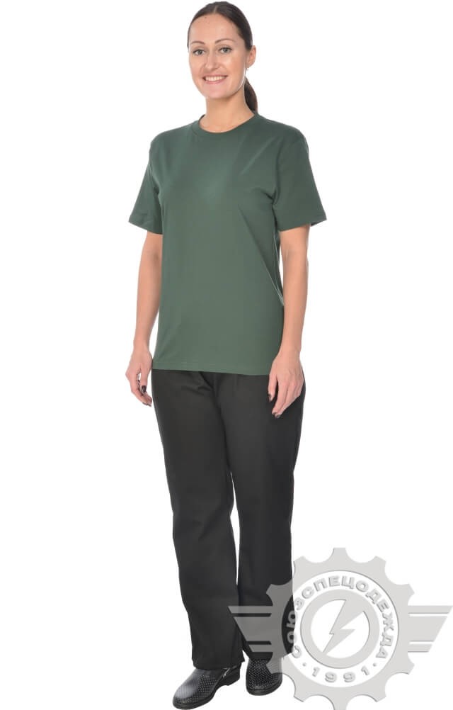 4958305 Футболка темно-зеленая  Одежда для официантов  размер 3XL(56-58) Спецодежда  - Вид №10