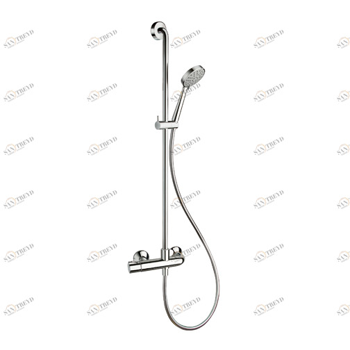 CRITE412 Внешний термостатический смеситель для душа "Cold Touch" с ручкой из АБС-пластика, удобный ручной душ с защитой от известкового налета со скользящей рейкой и гибким шлангом LONG LIFE Cristina Rubinetterie 