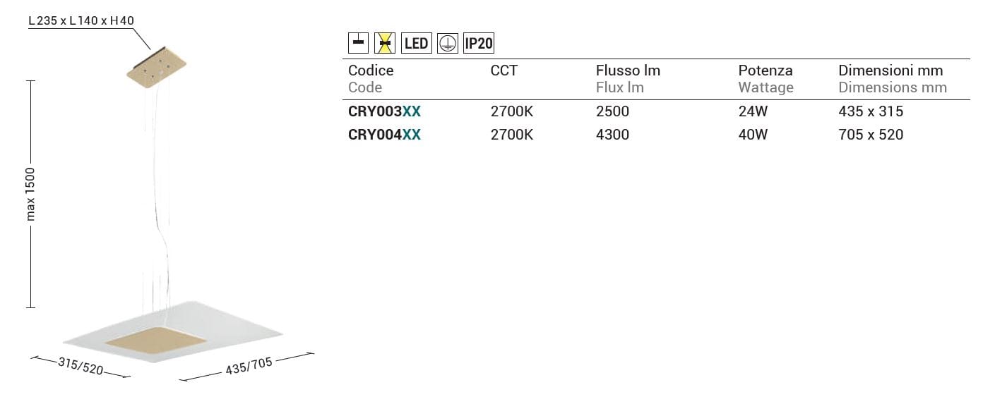 Алюминиевый светодиодный подвесной светильник Rossini Illuminazione Хрусталь ARCH-00140299 - Вид №5
