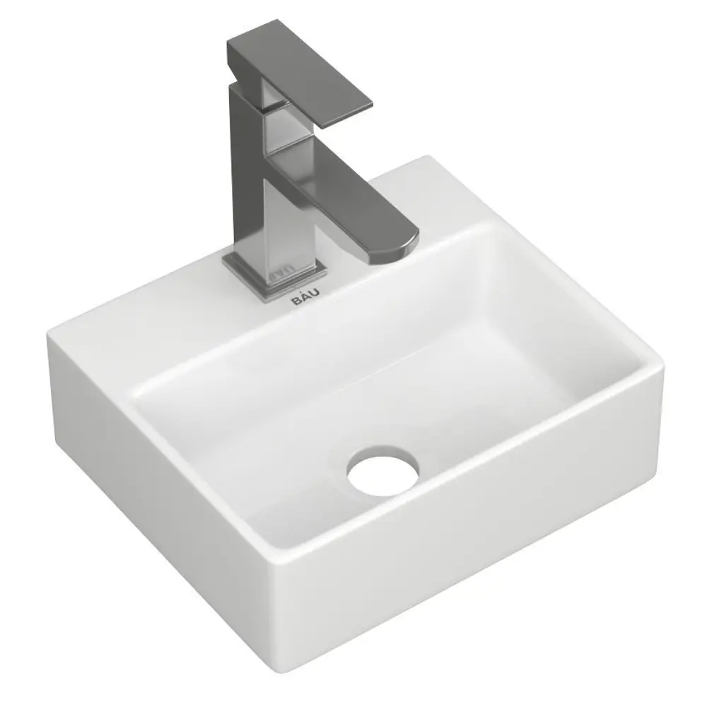 91283025 Раковина накладная Bauedge BAU Cerama Mini 33x28 BH1251 со смесителем STLM-0988318