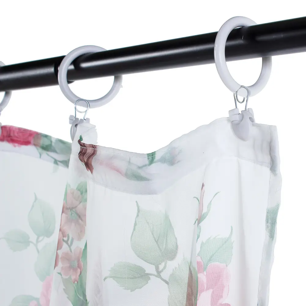 Тюль на ленте для кухни «Роза» 140х180 см цвет красный WITERRA STLM-2191655 - Вид №2